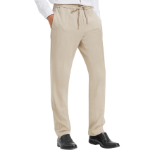 Pantalones para Hombre de Traje de Tela Tipo Chino Casual Corte Regular Beige S — pantalones hombre elasticos