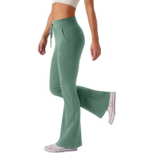 REORIA Leggings Deportivos para Mujer Pierna Ancha Campanas Verdes XXL — pantalones yoga mujer