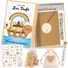 Kit cadeau pour le Baptême Cadeau DIY Créatif Ensemble multicolore — emballage argent bapteme, coffret cadeau naissance