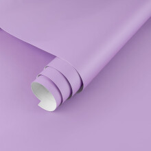 Selbstklebende Tapete Wandverkleidung Vinyl 40 cm x 7 m Violett Matt — selbstklebende tapete, vinyl folie für wände, violette matte tapete