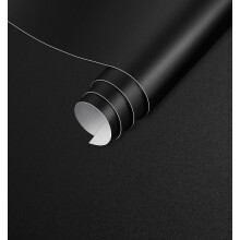 Selbstklebende Tapete Wandverkleidung Vinyl 60 cm x 5 m Schwarz Matt — selbstklebende vinyl tapete, schwarze matte tapete, tapete für die küche