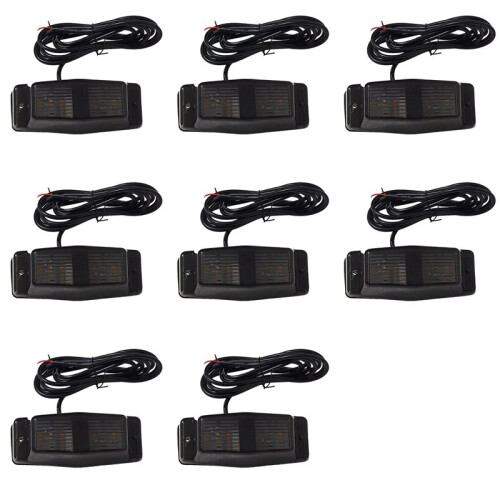 8X Smoked Amber Front Grill Light LED  Lamp for     Lorry Front Double Burner Indicator Light