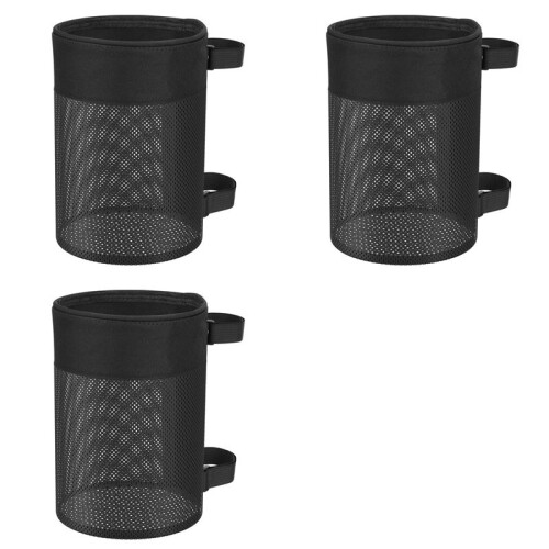 3X Pickleball  Holder Foldable Storage Mesh Bag for Pickleball Net Post, Storage Hanging Bag with Strap