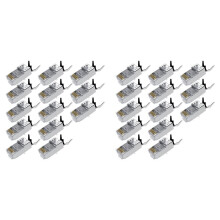 40pièces CAT7 Connecteur RJ45 Blindé en Métal Câble Ethernet Fiche CAT 7 Connecteur RJ45 Blindé