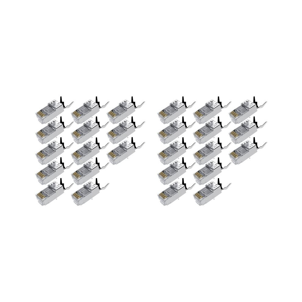 40Pcs Cat7 Metal Shielded Rj45 Connector Ethernet Cable Plug Cat 7 Shielded Rj45 Connector 6032579238359