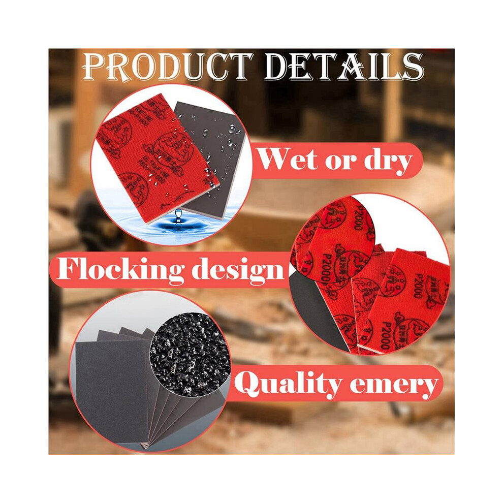 90 Pack 320-2500 Grit Sanding Sponge, Extra Fine Sanding Sponge Pad, Sanding Block Soft Foam Wet And Dry Sandpaper 6033064629249