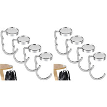 8Pcs Portable Folding Bag Hanger, Practical Folding Bag Hook,Alloy Handbag Table Hook, Multipurpose Purse Key Holder
