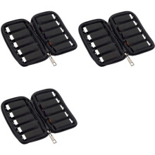 3X Estojo de Armazenamento para Pen Drive - Caixa Organizadora À Prova de Poeira para Pen Drives e Acessórios Eletrônicos, Compacta e Portátil, A