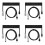 4X Usb Keyboard Cable Black Coiled Keyboard Usb Type C Cable DIY Aviation Plug Cable Connector Gaming Usb Keyboard Cable 1