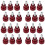 24Pcs M4x10mm Threads High -Knurled Thumb Screws Knobs Aluminum Alloy Red Knurled Shoulder Flat Tip Thumbscrew 1