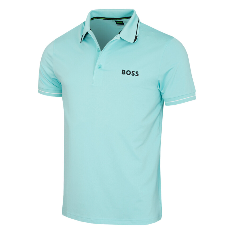 Hugo Boss (Xl, Open Blue) Mens Paddy Pro Boss Contrast Stripe Golf Polo Shirt