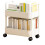 2X 2 Tier Rolling Utility Cart Storage Shelf Movable Storage Rack Kitchen Bathroom Slim Slide Organizer 2