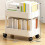 2X 2 Tier Rolling Utility Cart Storage Shelf Movable Storage Rack Kitchen Bathroom Slim Slide Organizer 3
