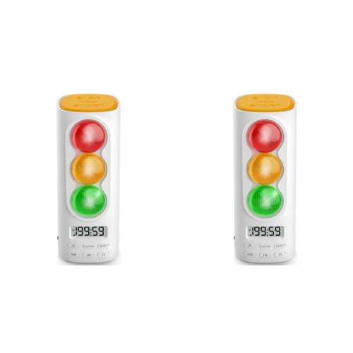2X Visual Timer for Kids Traffic Light Audio Digital LCD Display Timer for Classroom Home Kitchen Countdown Visual Timer 1