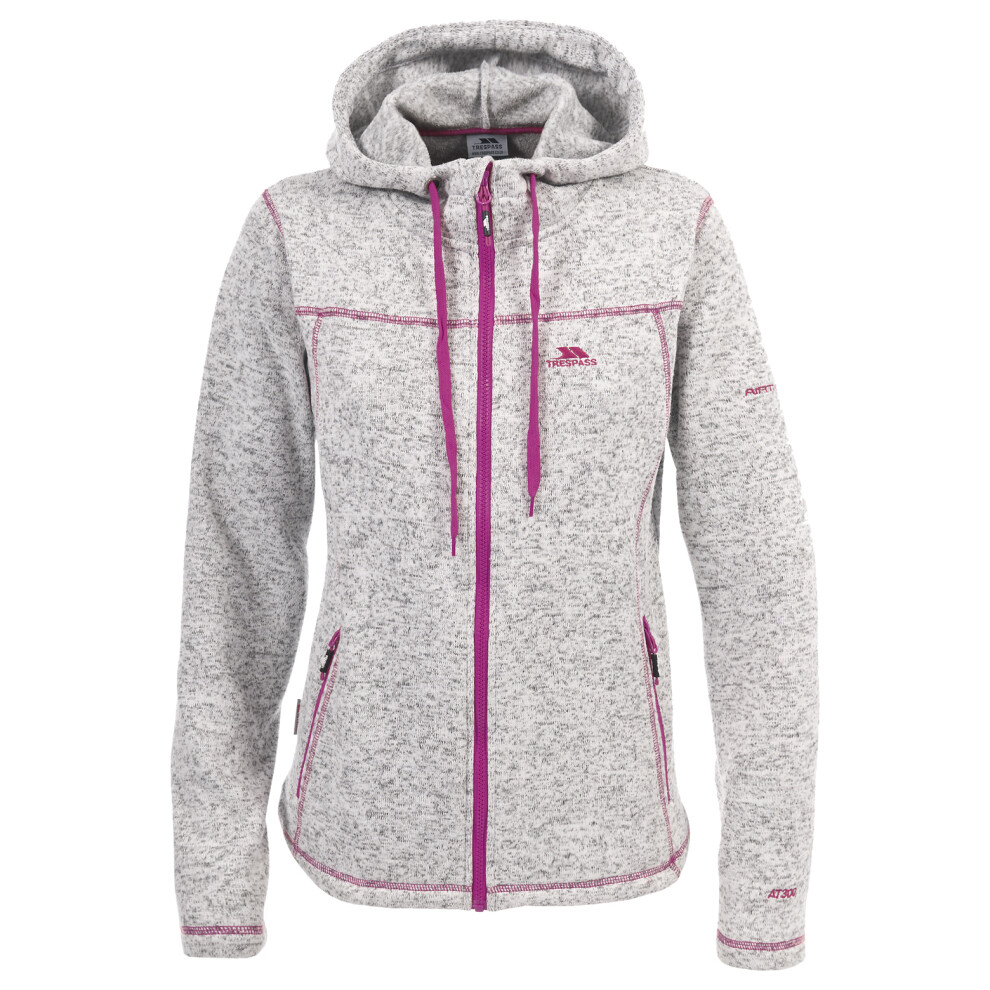 Trespass (10, Ghost Marl) Odelia Womens Full Zip Fleece Hood Jacket
