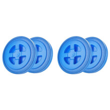 4 Pieces 5 Gallon Leak-Proof Bucket Lid Plastic Storage Buckets Screw Seal Lids Screw Pail Lid Pet Food Storage
