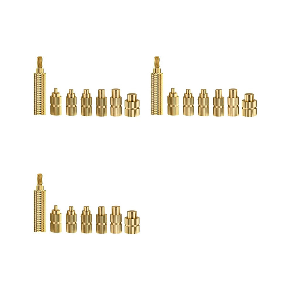 21Pcs Heat Set Insert Soldering Iron Tip M2 M2.5 M3 M5 M6 Hot Melt Insets Nut Brass Embedded Thread Insertion Kit 6031075334107
