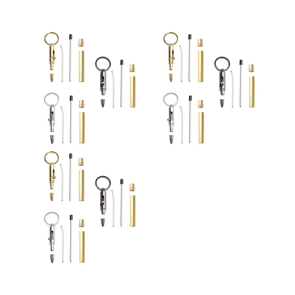 9X Wood Bolt Pen/Keychain For Men Gift Woodturning Ballpoint Kit Turning Pen Kits 6033681412989