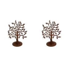 2X Soporte de Madera para Joyas, Organizador de Pendientes, Expositor de Pendientes, Soporte para Guardar Joyas.