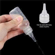 40 Bouteilles de Peinture pour Aérographe, Pots de 30 Ml, Contenants de Peinture en Plastique avec Boule, Petits Flacons Souples Refermables pour