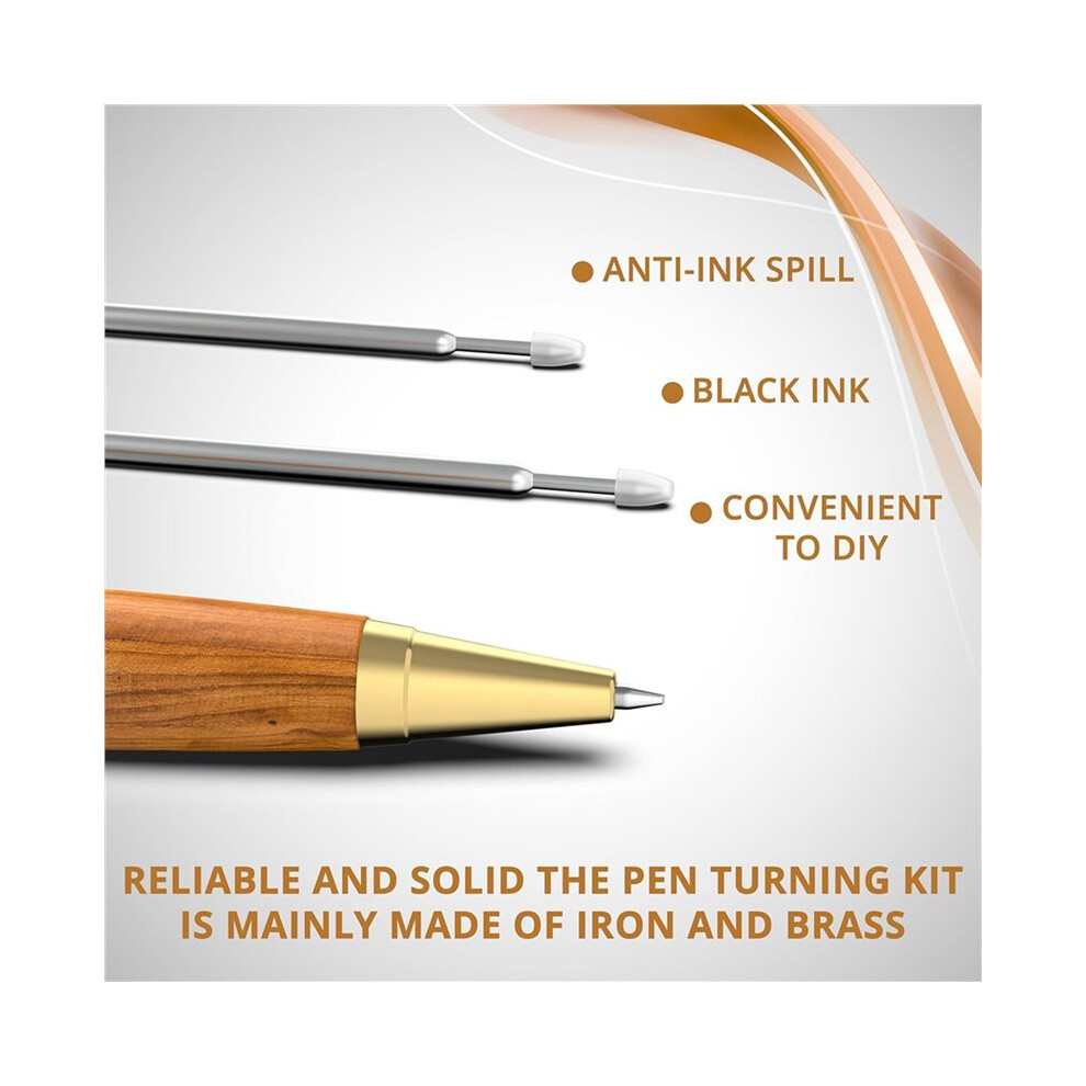 Pen Kits For Woodturning 30 Pack With Black Ink Pen Making Kit Slimline Pen Turning Supplies Twist Pen Kit For Diy Coppe 6034206133495