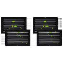 4 Pcs Attic Vent 8x12Inch Metal Shed Vents Louver Vent Grille Gable Vents with Screen Mesh for Indoor Outdoor Garage