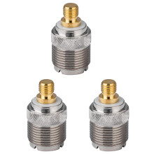 3X UHF SO239 Connector for  GP328 Walkie Talkie Car Antenna RF Coaxial Connector Adapter SO239 Female to Flat M6