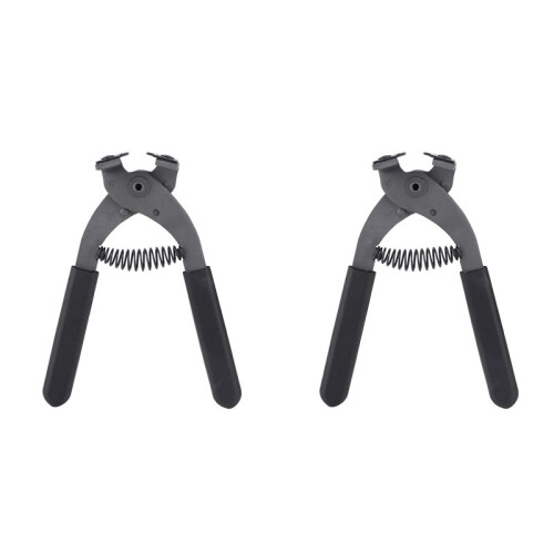 2pcs 17cm HandHeld Carbon Steel Silent Pliers Leather  Hole Punch Tool 4mm(4 Teeth)