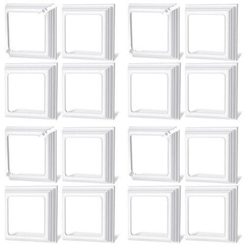 Saia de Poste de Vinil 4x4 Polegadas - Acabamento de Cobertura de Base de Poste Branco para Postes de Madeira e Vinil, Coluna de Deck e Varanda,