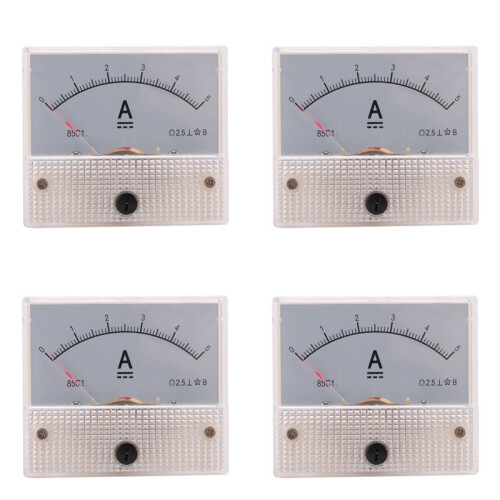 4X 85C1-A Analoge Stroompaneelmeter  5A AMP Ampèremeter