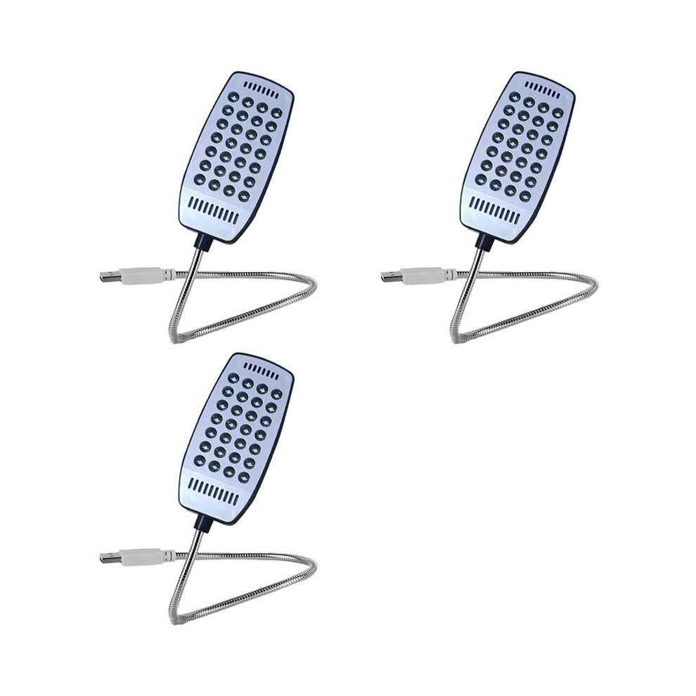 3X 28 Led Reading Lamp Led Usb Book Ultra Bright Flexible For Laptop Notebook Pc Computer Light 4713211409314