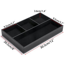 6X 4 Schlüssel Schreibtisch Schublade Organizer,PU Leder Speicher Organisator Teiler für Büro Schreibtisch Lieferungen Value Sammlung und Zubehör
