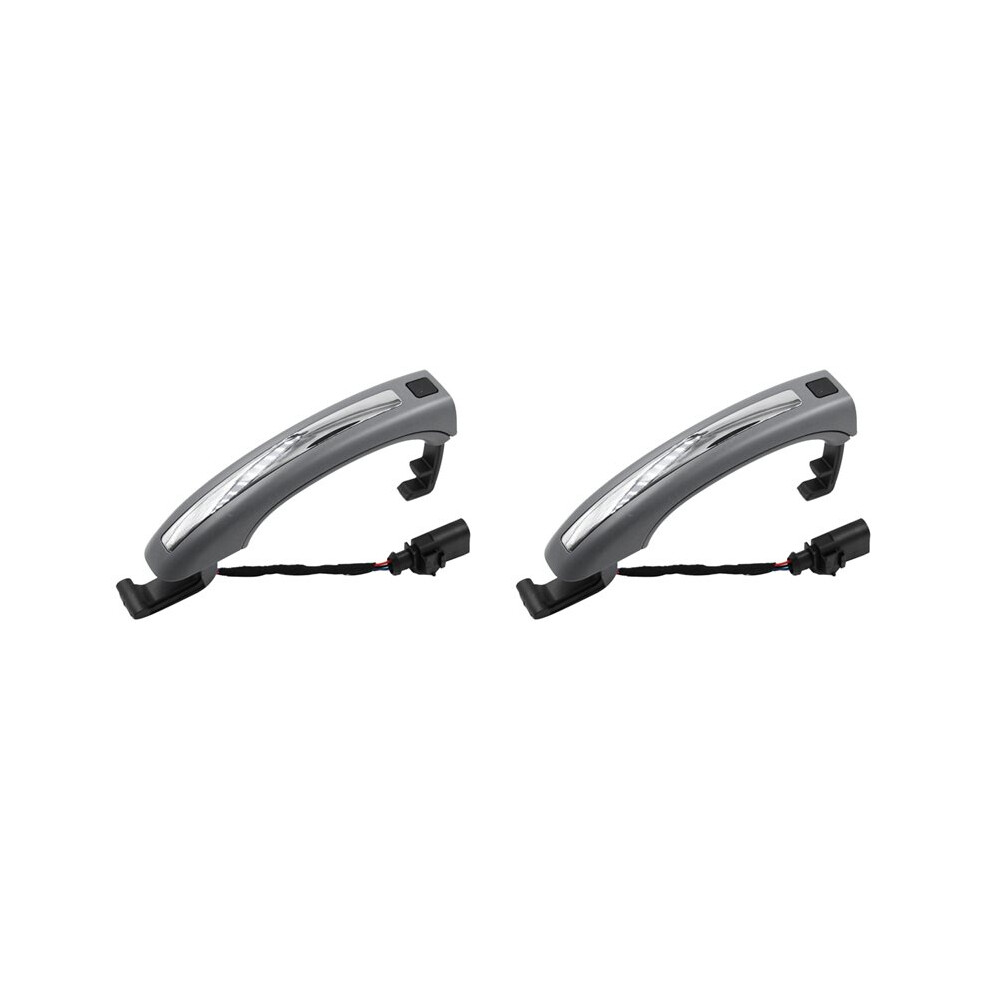 2X Exterior Door Handle 4L0837205b 4L0837207a For Q7 2007-2015 Outside Door Handle W/Key Button 4L0 837 205B 6031754782076