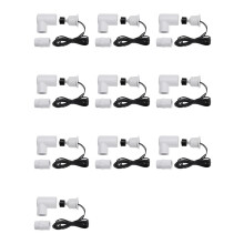 10X Interrupteur à Flotteur SS2 en Forme de L avec Adaptateur de 3/4 Pouce et Fil de 6 Pieds Interrupteur à Flotteur D'Eau pour Bac de Vidange CVC