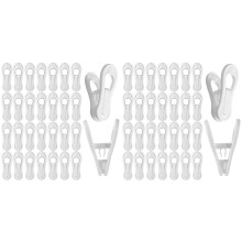 Lot de 100 Pinces à Cintre en Plastique Blanc pour Vêtements de Bébé - 2,75 Pouces - Pinces à Cintres Multi-Usages pour Pantalons et Chaussettes