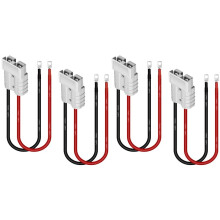4-Teiliges Anderson-Stecker-Set, 50 A, 8 Gauge-Batteriekabel, Wasserdichte Schnellverbinder, 0,98 Fuß Lange Kabel für Lifepo4-Batteriestrom