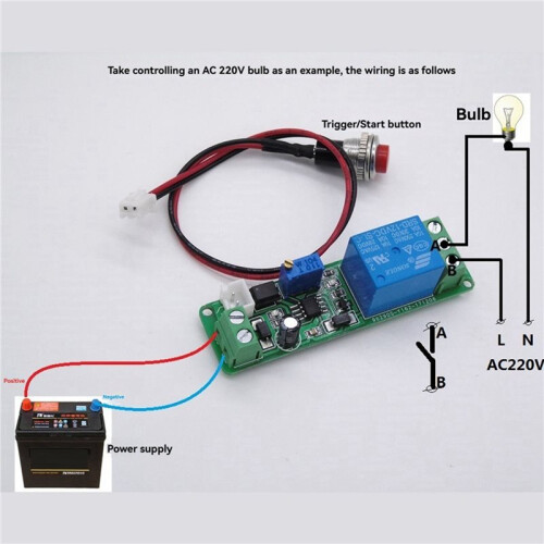 3X  12V Adjustable Timer Delay Turn OFF Module Timing Relay   1-10sec Delay Off  Module 2