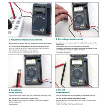 2X XB866 Auto Range LCD Voltímetro Tester Ferramenta AC/para Pocket Digital Multime