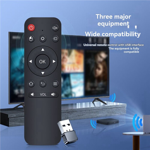 2X Ricevitore USB Wireless 2.4G per TV Box, Telecomando, Mouse Wireless per Android  TV Box e PC/TV 2
