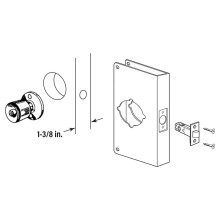 5X Neue Türverstärkungsplatte mit Verriegelung, 2-1/8 Zoll Einzelloch, 2-3/8 Zoll Rückplattenloch, Türverstärkung, Reparatur, Zuhause