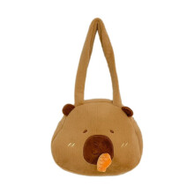 Schattige Pluche Schoudertas Leuke Cartoon Grote Capaciteit Pluche Schooltas Crossbody Tas Kan Kleine Vissen Uithalen