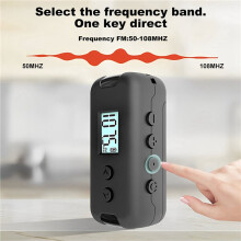 4X Pocket FM Radio Portable DSP Radio 50-108MHz with LCD Display 3.5mm Headphones Outdoor Handheld Radio-Black