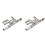 2X Sadel Headless Elgitarr Bridge Bakstycke med Skiftnyckel för Headless Elgitarr Silver 1