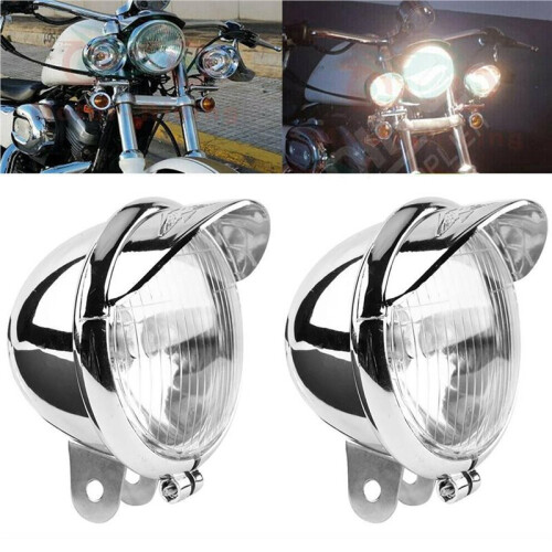 2X Motorcycle Front Auxiliary Light External Headlight for  GN 125 cm 125 Side Light 2