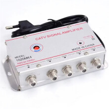 2X Cable TV Splitter Amplifier 20dB Digital TV Antenna Signal Booster Tv Equipments 45Mhz to 860MHz 1 in 4 Out EU Plug