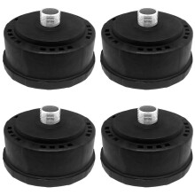 4pcs 25mm/1Inch Air Compressor Noise Reducer Silence Filter,Plastic Shell Round Muffler Filter