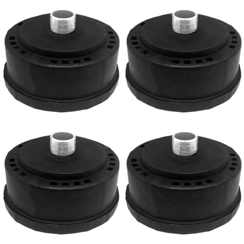 4pcs 25mm/1Inch Air Compressor Noise Reducer Silence Filter,Plastic Shell Round Muffler Filter 1