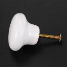 3pcs Ceramic Door Round Handles Kitchen Cabinet Cupboard Wardrobe Pull Knobs White S