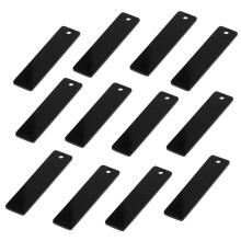 36X Graveerbare Metalen Sleutelhangers voor Lasergravering, Rechthoekige Stempels van Roestvrij Staal van 5 X 12,7 cm