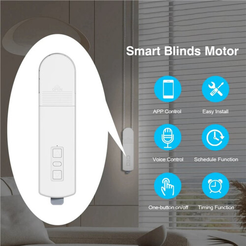 2X Tuya ZigBee  Electric Curtain Motor Chain Roller Blinds Pull Bead Curtain Control for Alexa Yandex EU Plug 2